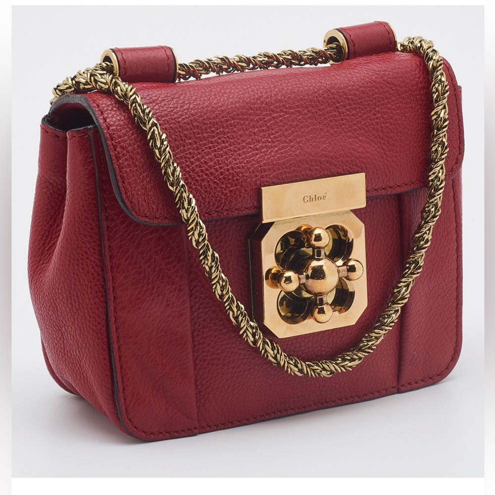 🔹CHLOE Red Leather Mini Elsie Bag